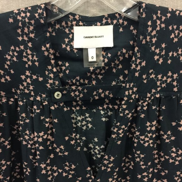 Current/Elliott- the Short Sleeve Sky Blouse - Picture 3 of 5